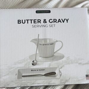 White Butter & Gravy Serving Set